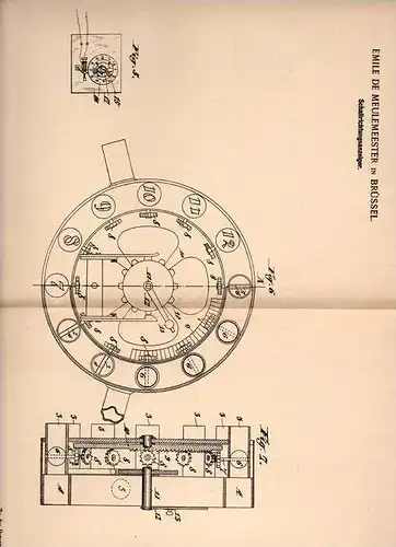 Original Patentschrift - Emile de Meulemeester in Brüssel , 1901 , Schallrichtungsanzeiger , Schall , Schiff !!!