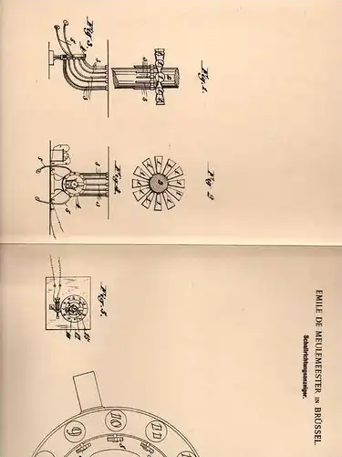 Original Patentschrift - Emile de Meulemeester in Brüssel , 1901 , Schallrichtungsanzeiger , Schall , Schiff !!!