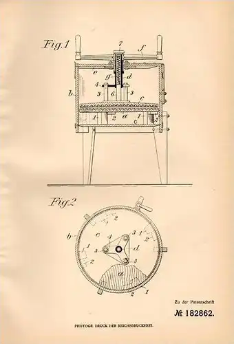 Original Patentschrift - A. Watzke in Zuckmantel / Zlaté Hory und Teplitz , 1906 , Waschmaschine !!!