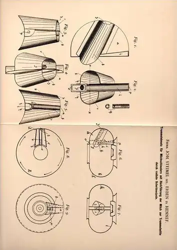 Original Patentschrift - Fa. Joh. Steimel in Hennef , 1900 , Trommel für Milchschleudern , Milch , Molkerei !!!