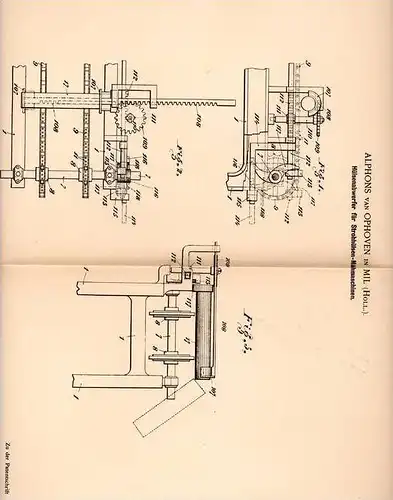 Original Patentschrift - Alphons van Ophoven in Mill en Sint Hubert , 1901 , Hülsenabwerfer für Nähmaschinen , Näherei !