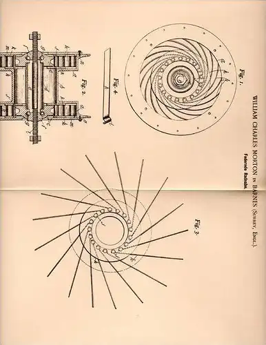 Original Patentschrift - W. orton in Barnes , Surrey , 1901 , Federnde Radnabe , Motorrad , Fahrrad !!!