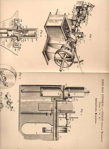 Original Patentschrift - John Stephens in Vernon , Wilbarger County , 1900 , umlaufende Maschine , Texas !!!