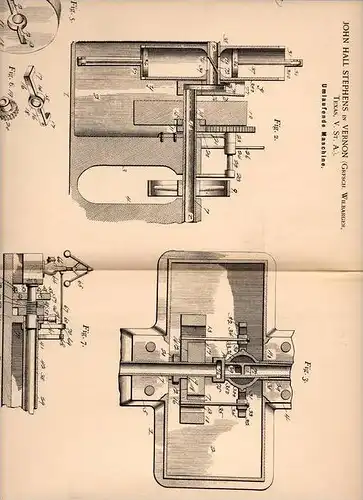 Original Patentschrift - John Stephens in Vernon , Wilbarger County , 1900 , umlaufende Maschine , Texas !!!