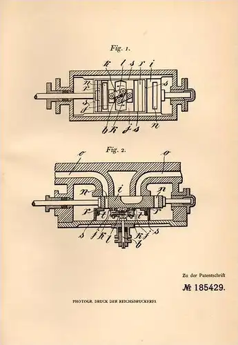 Original Patentschrift - R. Neuhaus in Derenburg b. Blankenburg a. Harz , 1906 , Steuerung für Dampfmaschinen !!!