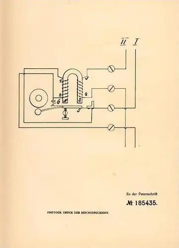 Original Patentschrift - Ferdinand von Fiedler in Wilna / Vilnius , 1905 , Überwachungsapparat für Eisenbahn - Signale !