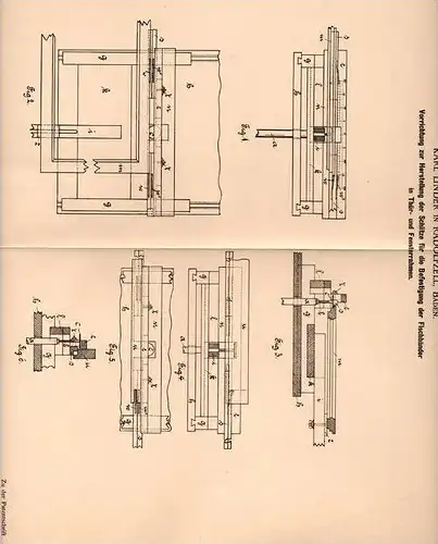 Original Patentschrift - Karl Linder in Radolfzell , Baden , 1901 , Fischband - Herstellung für Thür- und Fensterrahmen