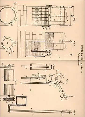Original Patentschrift - Desider Dániel in Arad , Ungarn , 1902 , Entwickler für Acetylen !!!