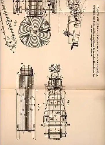 Original Patentschrift - H. Gieshudt und J. Hartlage in Osnabrück , 1901 , Rüttelrost an Kartoffel - Erntemaschinen !!!