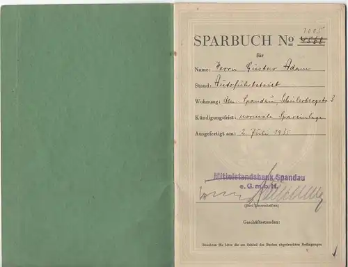 Sparbuch - Sammlung ab 1918 !!! Berlin und Umgebung , Schorfheide , Sparkasse , Bank , Geld !!!