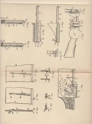 Original Patentschrift - J. Esser und F. Barratt in Hornsey und Wood Green ,1905, Feuerwaffe , Pistol , Gewehr , Pistole