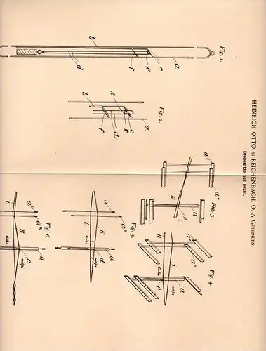 Original Patentschrift - H. Otto in Reichenbach a.d. Fils b. Göppingen , 1903 , Dreherlitze aus Draht !!!