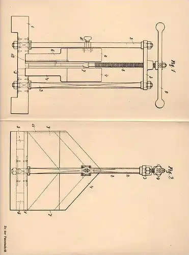 Original Patentschrift - J. Behr in Gastorf b. Raudnitz , 1906 , Walkpresse , Presse !!!