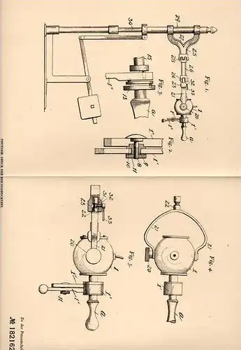 Original Patentschrift - Ch. Owens und Dwight Montague in Chattanooga , Tennes. ,1904, Massier - Apparat zur Massage !!!