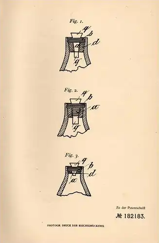 Original Patentschrift - Dora Buhlmann in Eltville a. Rhein , 1905 , Flaschenverschluß , Kork !!!