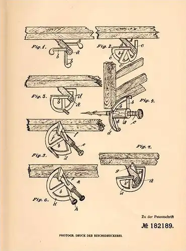 Original Patentschrift - J. Baldauf in Oberstaufen i. Bayern , 1906 , Vorreiber !!!