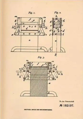 Original Patentschrift - F. Knaack in Holm b. Uetersen i. Holstein , 1906 , Apparat für Ziegelpresse , Ziegelei !!!