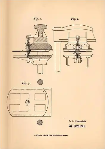 Original Patentschrift - Kuno christian in Wächtersbach , 1906 , Tisch für Prägepresse und Druckerpresse , Druckerei !!!