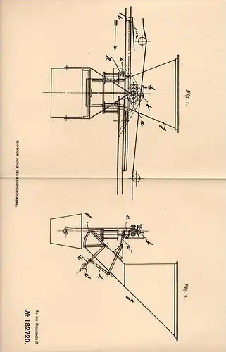 Original Patentschrift - W. Engelking in Weimar , 1906 , Füllapparat für Hängebahn , Eisenbahn !!!