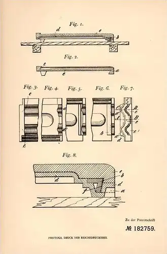 Original Patentschrift - Gebr. Schulte in Dissen b. Gudensberg i. Hessen , 1905, Form für Dachziegel , Dachdecker , Dach