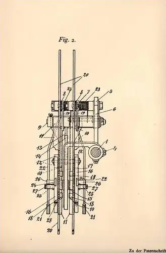 Original Patentschrift - Gebhardt Dür in Grulich , Böhmen , 1906 , Broschierantrieb für Webstuhl , Weberei !!!