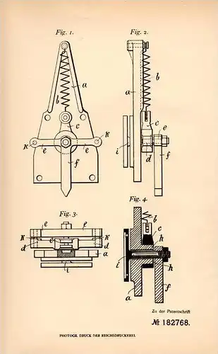 Original Patentschrift - Ch. Aberle in St. Georgen i. Schwarzw. , 1904 , Entlastungsapparat für Explosionskraftmaschinen