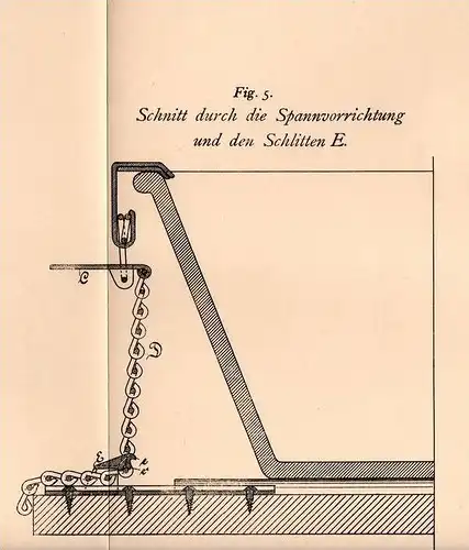 Original Patentschrift - Oskar von Födransperg in Saalhausen i.W., 1901 , Schüsselhalter mit Ketten !!!