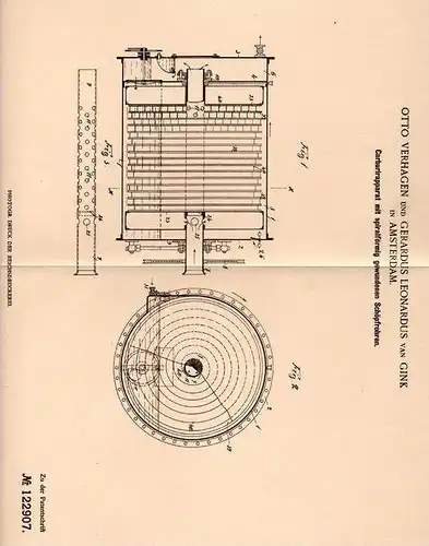 Original Patentschrift - Gerardus L. van Gink in Amsterdam , 1899 , Carburireapparat mit Schöpfrohren !!