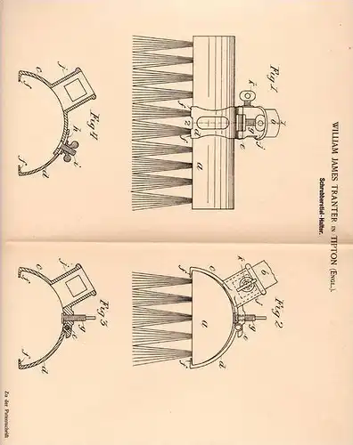 Original Patentschrift - W. Tranter in Tipton , England , 1901 , Schrubber - Stielhalter , Besen !!!