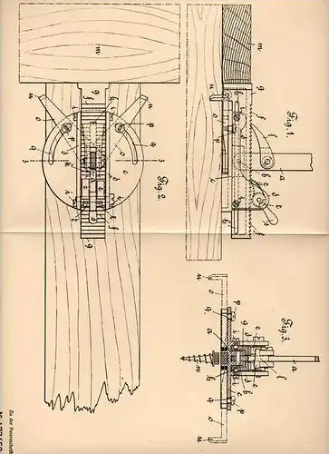 Original Patentschrift - J. Hansen in Rödding , Schleswig , 1905 , Pressen von Brettern für Fußboden !!!