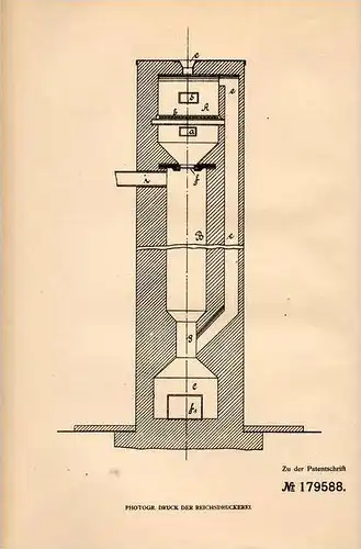 Original Patentschrift - Dr. H. Hilbert in Heufeld b. Bruckmühl , 1903 , Darstellung von Schwefelsäure !!!