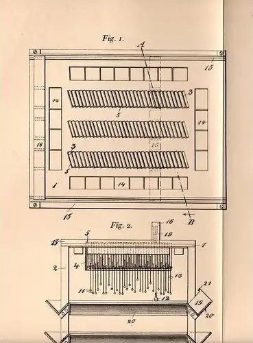 Original Patentschrift - Ch. Botz in Sedalia , Missouri , 1899 , Setzkasten , Lettern , Druckerei !!!