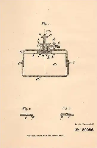 Original Patentschrift - Ebbe Ebbesen in Esbjerg , Dänemark , 1905 , Verschließen von Dosen !!!