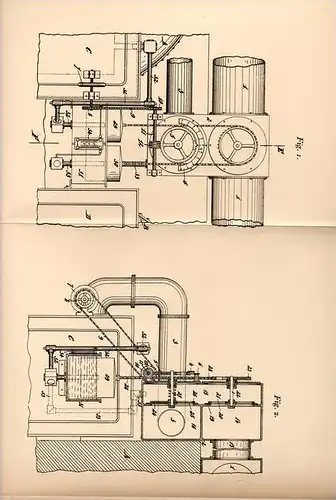 Original Patentschrift - C. Coppeaux in Zaventem , 1905 , Apparat zur Regelung und Messung der Luft bei Heizung !!!