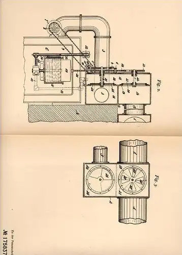 Original Patentschrift - C. Coppeaux in Zaventem , 1905 , Apparat zur Regelung und Messung der Luft bei Heizung !!!