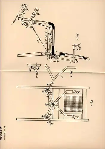 Original Patentschrift - Dr. Karl Dermitzel in Charlottenburg , 1905 , Stuhl mit Atmungsapparat , Atmung - Gymnastik !!