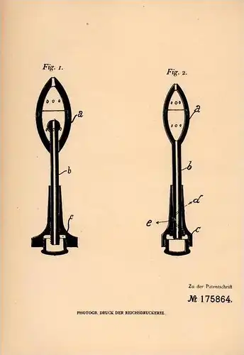 Original Patentschrift - Apparat zur Darmmassage bei Hämorrhoiden , 1905 , C. Wegescheidt in Cöln a. Rhein , Hämorriden