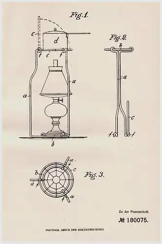 Original Patentschrift - W. Erbracht in Gütersloh , 1905 , Lampen - Kochergestell mit Kochplatte , Kocher  !!!
