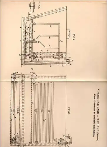 Original Patentschrift - V. Hoffmann in Friedland i. Böhmen , 1902 , Färbebottich mit Dampfheizung , Frydlant !!!