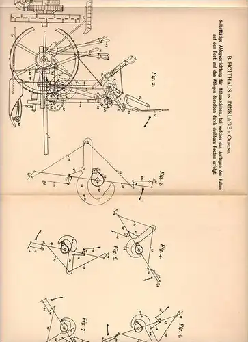 Original Patentschrift - B. Holthausen in Dinklage i. Oldenburg , 1902 , Mähmaschinen - Vorrichtung , Landwirtschaft !!!