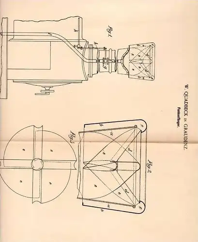 Original Patentschrift - W. Quadbeck in Graudenz , 1900 , Funkenfänger !!!