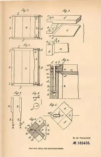 Original Patentschrift - Freiherr Gustave Denis de Taube in Paris , 1906 , Versandkiste !!!