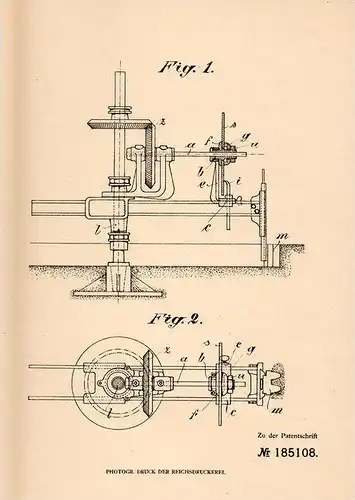 Original Patentschrift - F. Hasenkamp & Cie in Heerdt b. Düsseldorf , 1906 , Formmaschine für Zahnräder , Zahnrad !!!