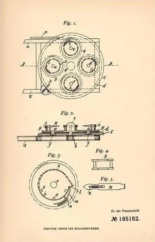 Original Patentschrift - D. von Zámborszky und A. von Dessewffy in Budapest , 1906 , Holzhackmaschine !!!