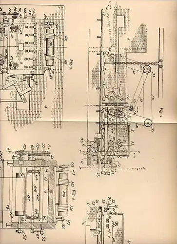 Original Patentschrift - I. Colburn in Franklin , Pennsylvania , 1905 , Apparat zum Ausheben von Glas aus der Schmelze !