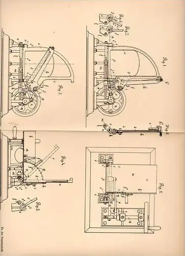 Original Patentschrift - H. Oldenburg in Oldesloe , 1906 , Apparat zum Schneiden von Fleisch in Scheiben oder Streifen !