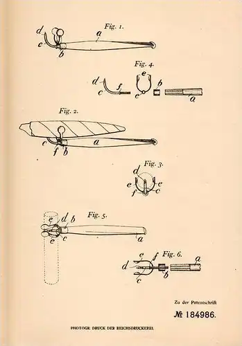 Original Patentschrift - F. Dobson in Tamworth , England , 1906 , Halter für Cigarren und Zigaretten , Cigar !!!