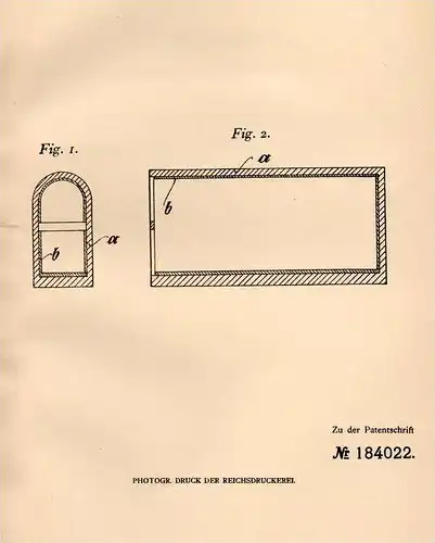 Original Patentschrift - Dr. Ing. O. unger in Burowietz b. Rosdzin , Kattowitz , 1903 , Schamott für Zinkdestillation !!