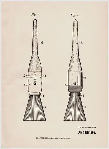 Original Patentschrift - F. Rupprecht in Bodenbach a. Elbe , 1906 , Malerpinsel , Pinsel , Maler !!!