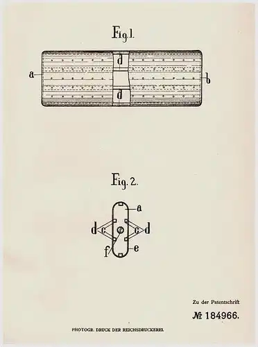 Original Patentschrift - H. Engelhardt in Breitenbach b. Leinefelde , 1905 , Wickelbrett für Gewebebahnen !!!